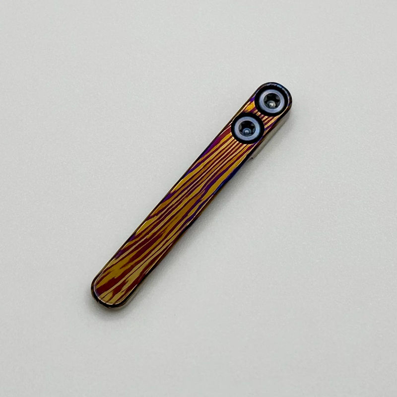 Tactile Turn Titanium Damascus Clip for Side Click & Slim Bolt Action Pens