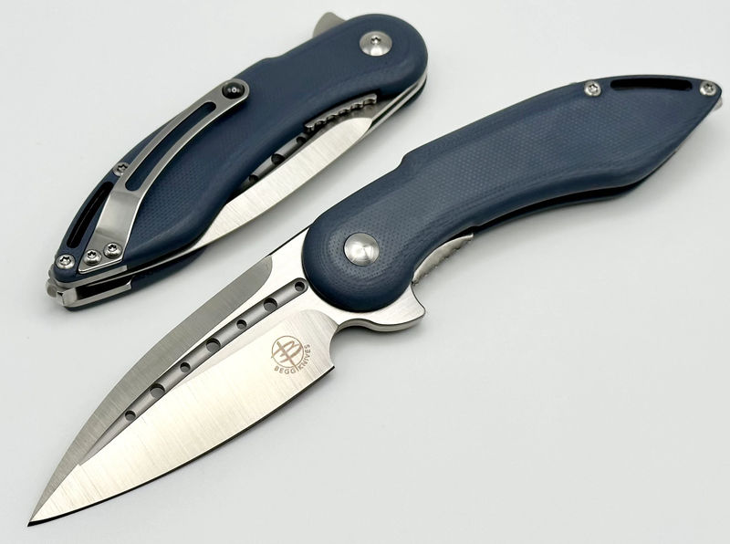 Begg Knives Mini Glimpse Gray G-10 & D2 BG004