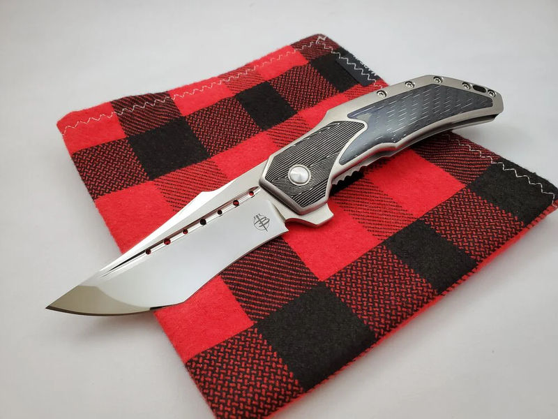 Begg California Custom Shop Astio Mirror RWL-34 Silver Star Strike Carbon Fiber Herringbone