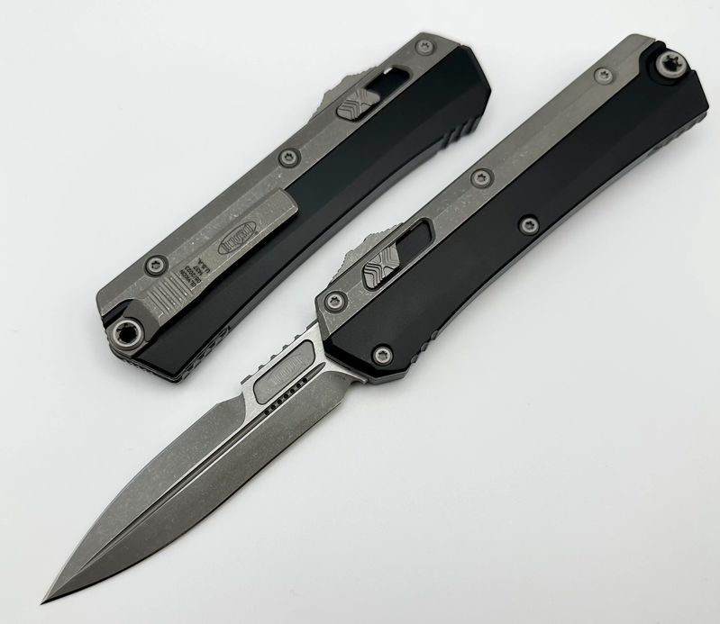 Microtech Glykon Apocalyptic Standard Bayonet w/ Bead Blast Overlay 184-10AP