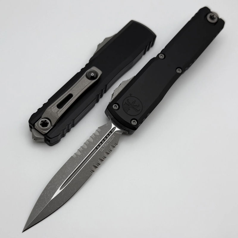 Microtech Ultratech ZBP D/E Partial Serrated Apocalyptic Standard 1122-11AP