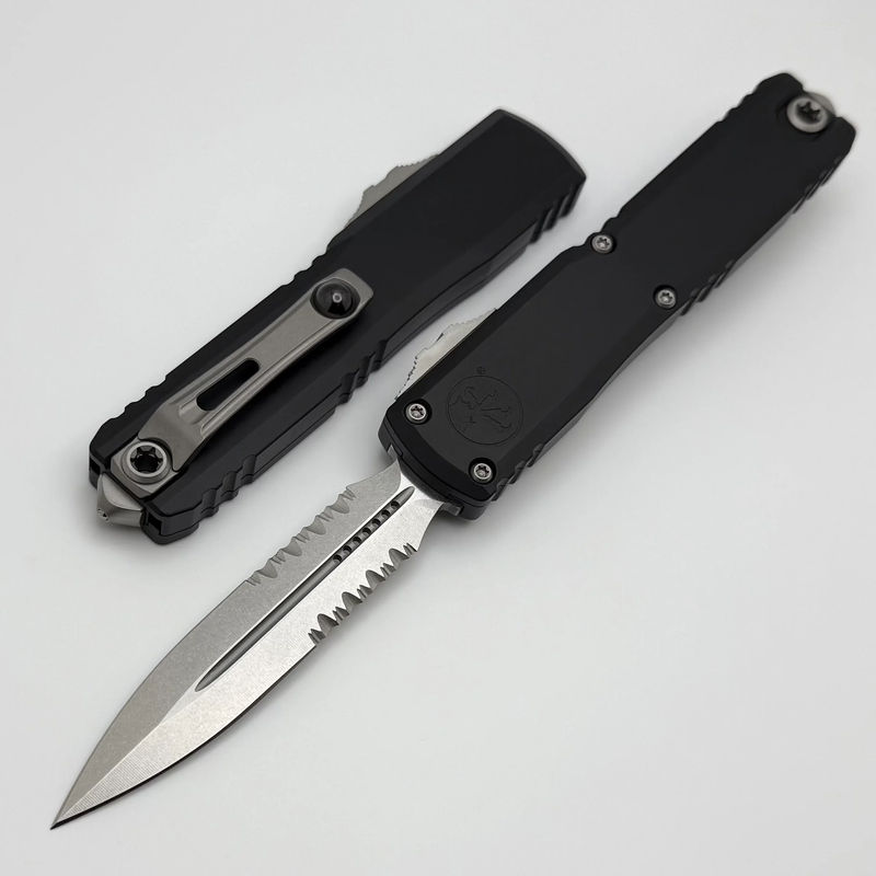Microtech Ultratech ZBP D/E Partial Serrated Stonewash Standard 1122-11
