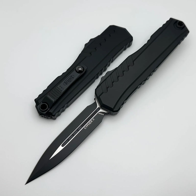 Microtech Cypher II Black D/E Tactical 1242-1T