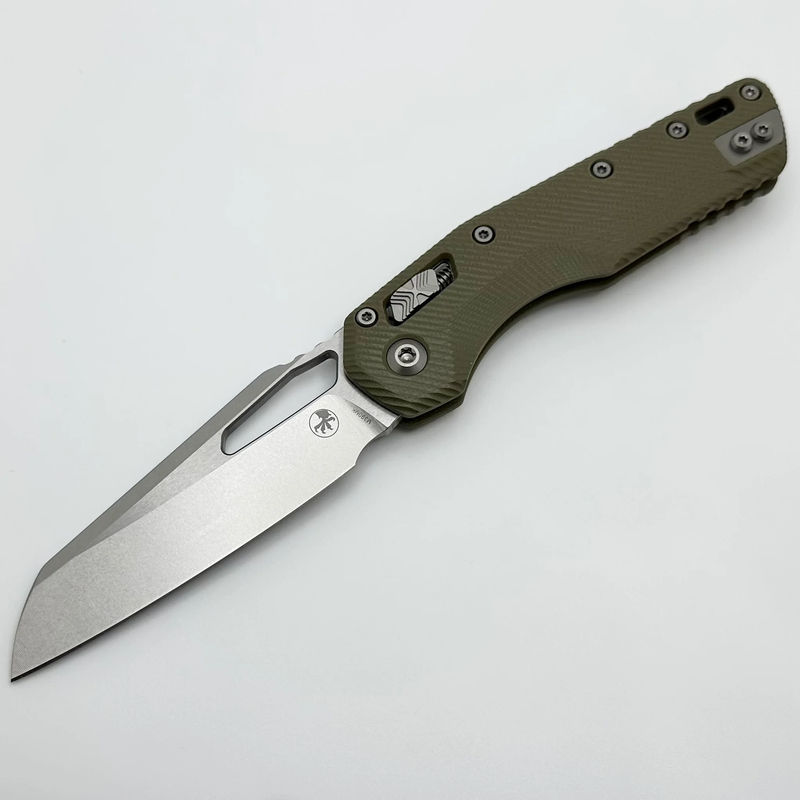Microtech Knives MSI RAM LOK OD Green Fluted G-10 & Stonewash M390MK 210-10FLGTOD