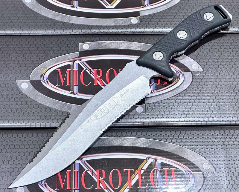 Microtech Arbiter Stonewash Standard Fixed Blade 104-12