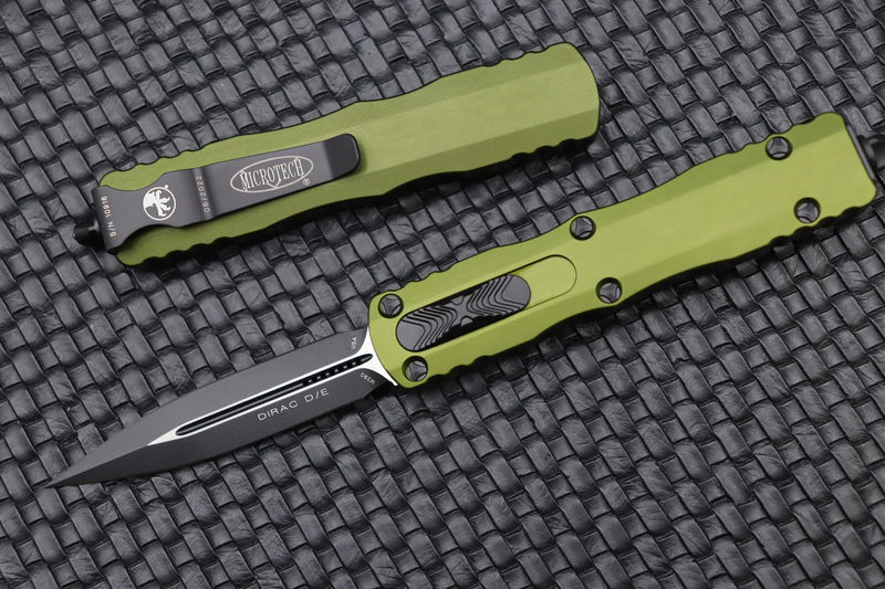 Microtech Dirac Double Edge Black Standard & OD Green 225-1OD