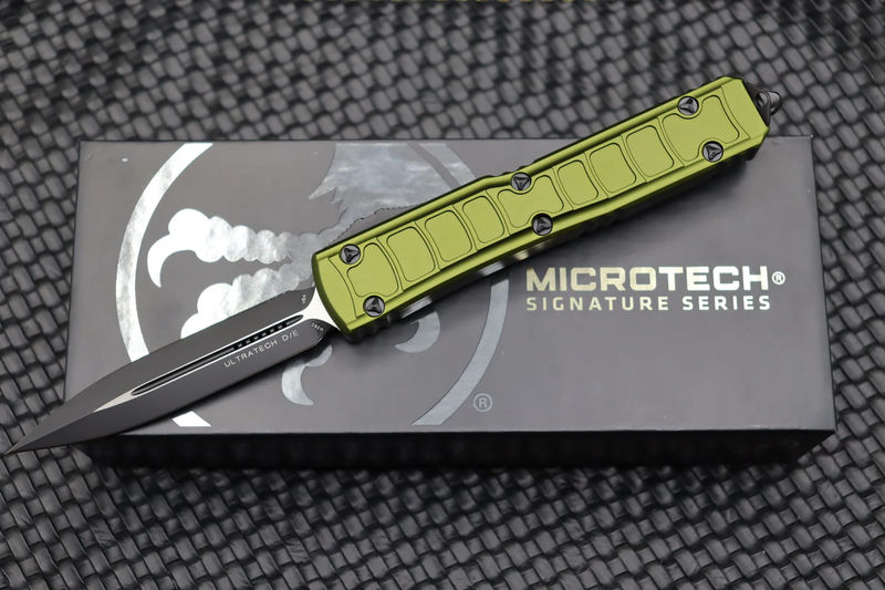 Microtech Ultratech 2 II Stepside D/E Black & OD Green Signature Series 122II-1ODS