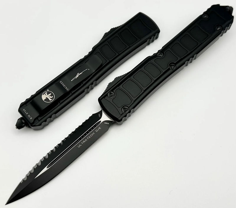 Microtech Ultratech 2 II Tactical Double Edge Full Serrated Signature Series 122II-3TS