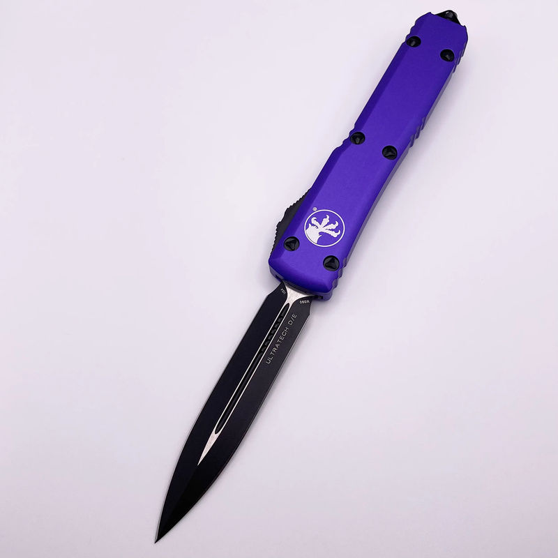 Microtech Ultratech Black Double Edge & Purple 122-1PU Pre Owned