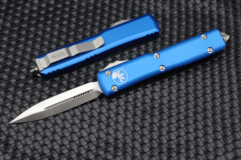 Microtech Ultratech Blue & Double Edge Satin Standard 122-4BL