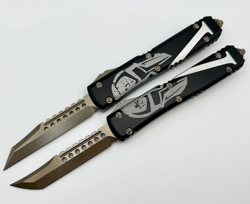 Microtech Ultratech Molon Labe Hellhound & Warhound Set Signature Series Bronze Apocalyptic Standard 119-13SETMLS - Choose your Serial Number Below:051