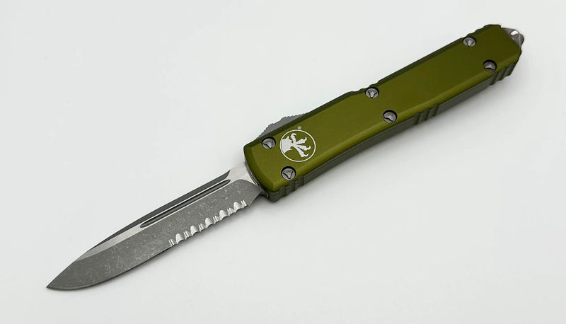Microtech Ultratech Single Edge Apocalyptic Partial Serrated & OD Green 121-11APOD