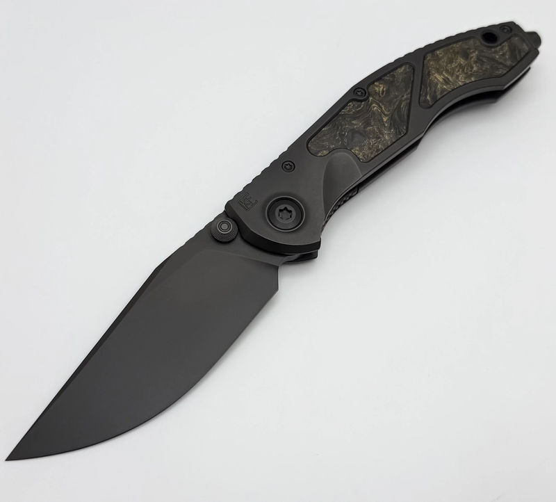 Custom Knife Factory & Anthony Marfione Sokosha DLC/Gold Carbon Fiber w/ DLC M398 #1