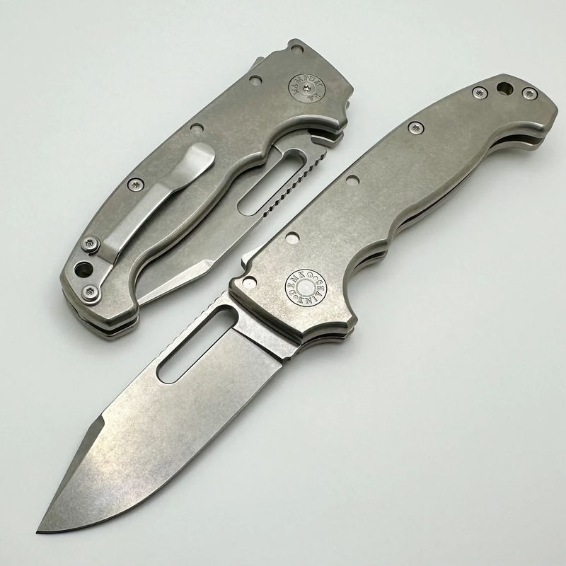 Demko Knives MG AD20S V2 Clip Point Full Flat Grind MagnaCut & Titanium One Per Household