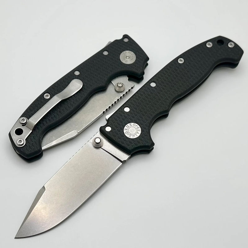 Demko Knives MG AD20S V2 Clip Point Full Flat Grind MagnaCut & Black G-10
