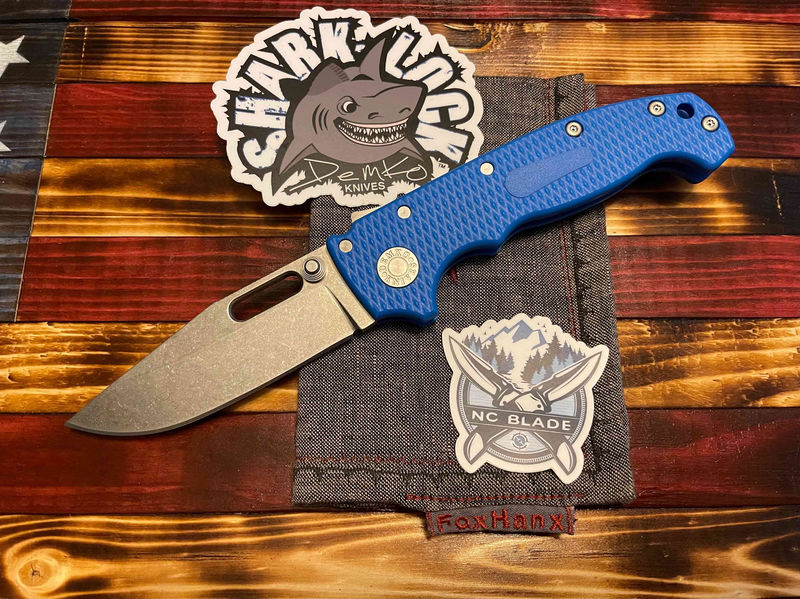 Demko Knives G-MG AD20 Blue Grivory 20CV w/ Cut Out