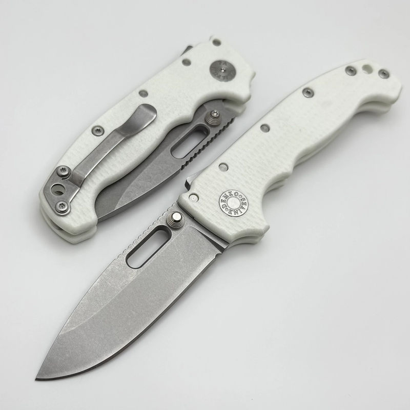 Demko Knives MG AD20 Exclusive Drop Point MagnaCut & White G-10 Handles ONE PER HOUSEHOLD