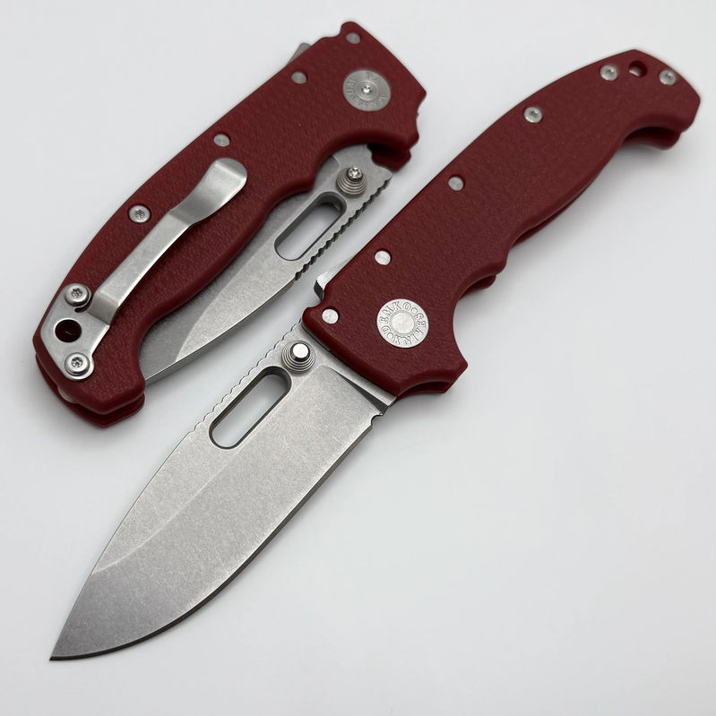 Demko Knives MG AD20 Exclusive Drop Point MagnaCut & Red G-10 Handles ONE PER HOUSEHOLD