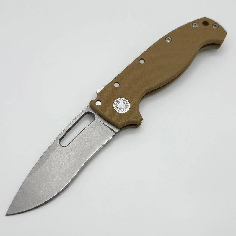 Demko Knives MG AD20S V2 Kopis CPM-20CV & Brown G-10 Peel Ply Handles