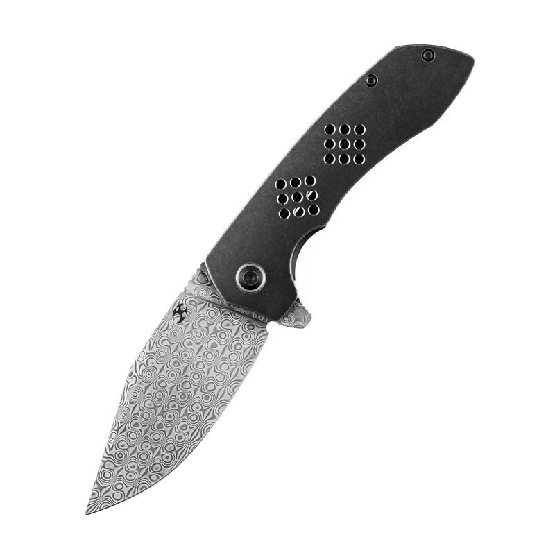 Kansept Knives Entity Damascus & Black Titanium K1036B3