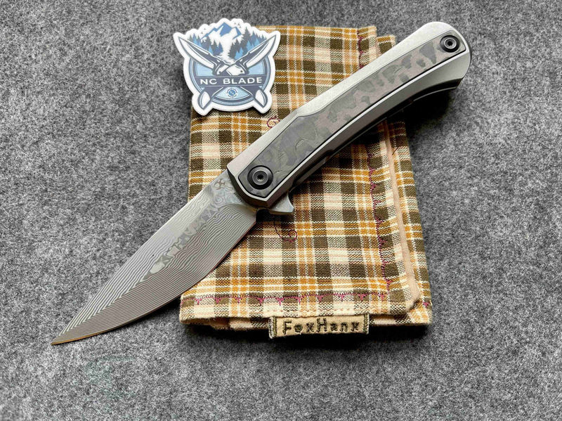 Kansept Knives Kratos Black Rose Carbon Fiber Inlaid K1024A5