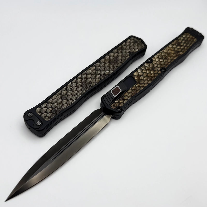 Heretic Knives Cleric II 2 Custom D/E High Sheen DLC MagnaCut & Rattlesnake Inlays