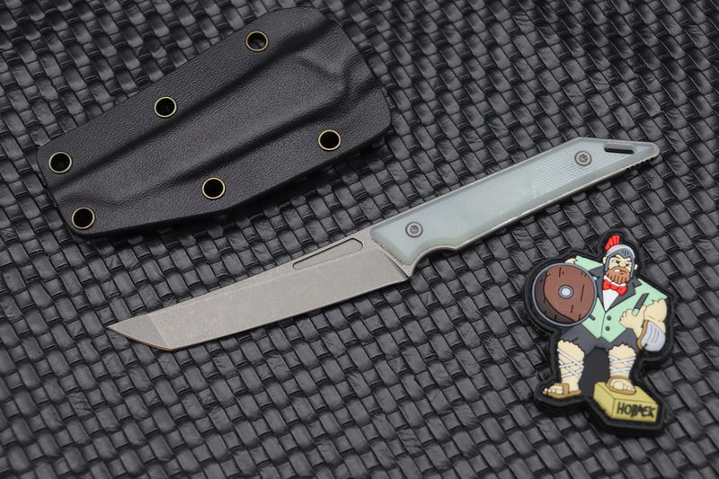 Jake Hoback Knives Goliath Jade G-10 & Stonewash CPM-20CV