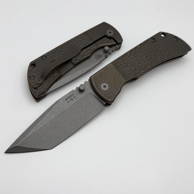 McNees Performance Machined Mac 2 3.5" Atomic Bronze Jigged Bolster w/ Tanto MagnaCut Gen 2