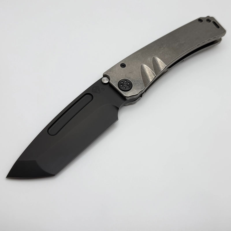 Medford Marauder Full Size Tumbled Titanium Handles w/ 0.26" DLC 3V Tanto