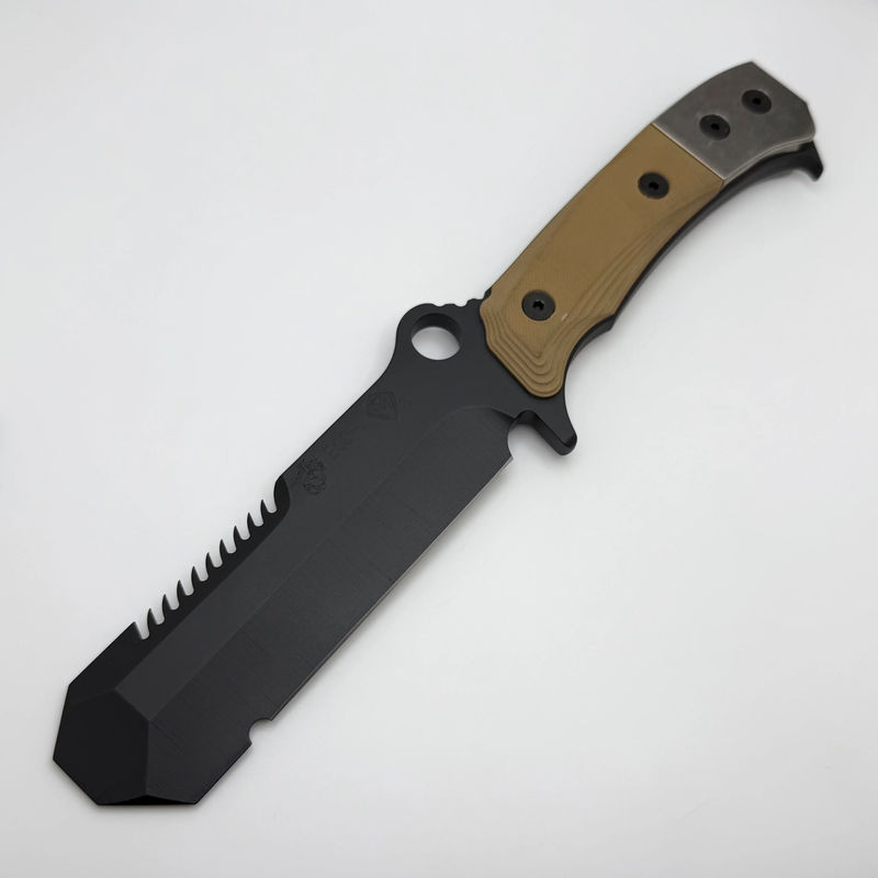 Medford Knife USMC EOD Fixed Blade Coyote G-10 & DLC 3V
