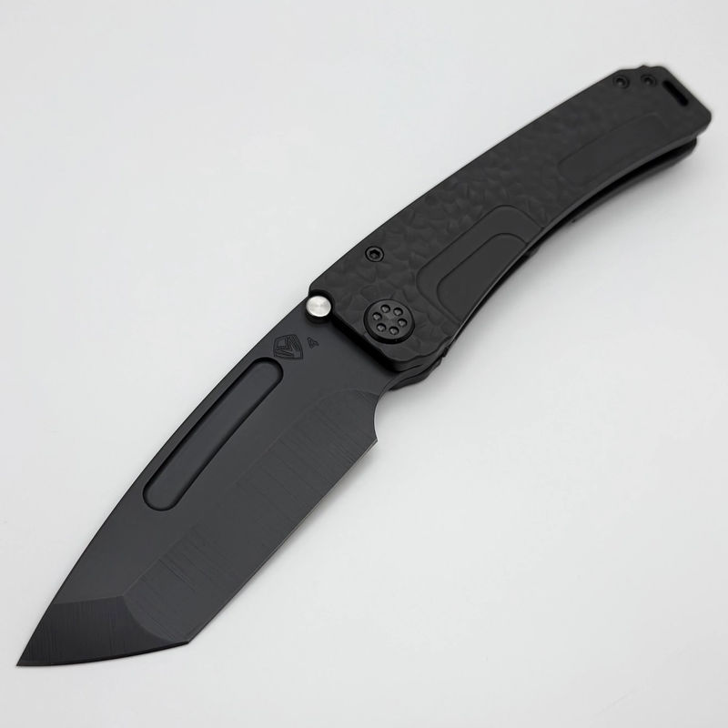 Medford Marauder H DLC Peaks-N-Valleys Sculpted Handles w/ Black Hardware/Clip & S45VN DLC Tanto