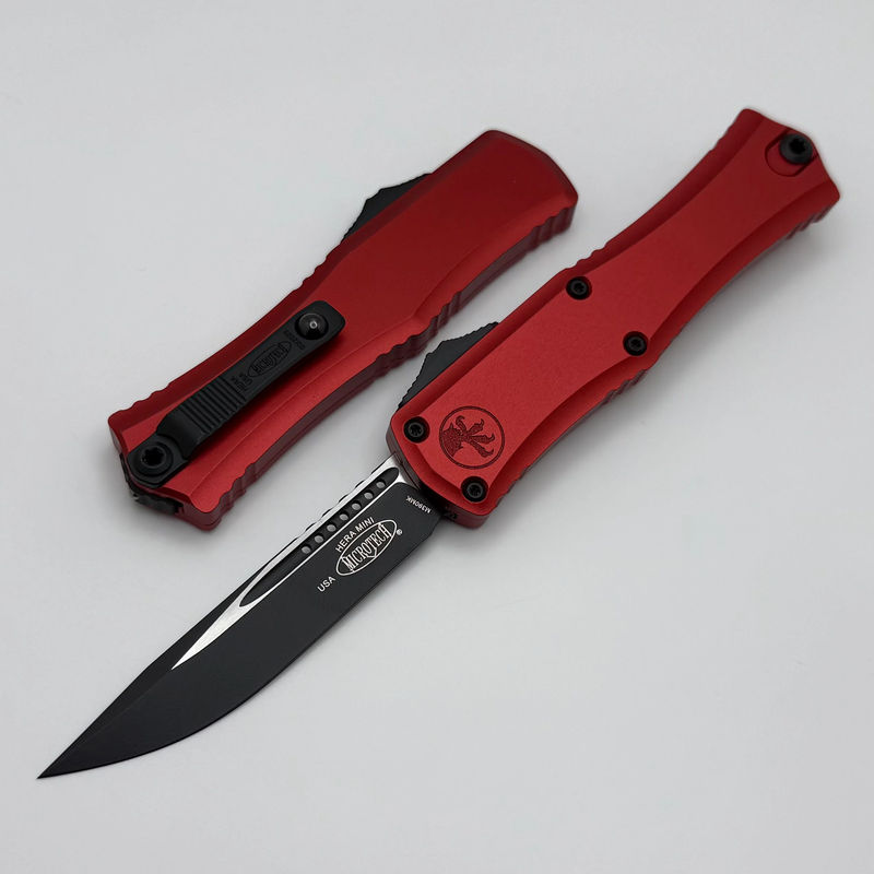 Microtech Knives Mini Hera Black S/E M390MK w/ Red Handle 1703M-1RD