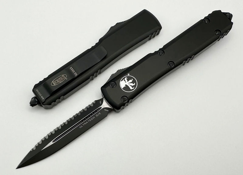 Microtech Ultratech Double Edge Black Tactical Fully Serrated 122-3T