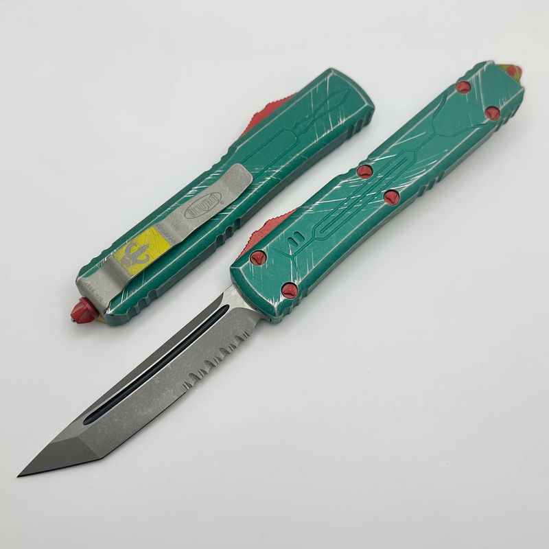 Microtech Ultratech Bounty Hunter w/ Partial Serrated Tanto Stonewash 123-11BH