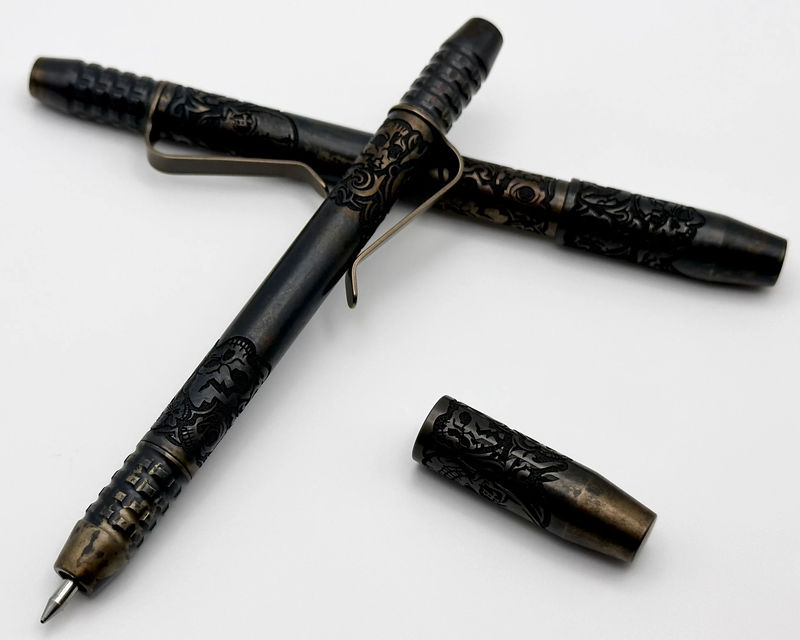 Borka Ti2Design TechLiner Grid Skulls Fallout TRD Shorty 5" Pen