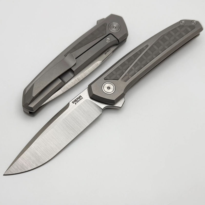 Pena X Series Cobra Flipper w/ Titanium Frag Dark Bead Blast Inlays & CPM-M4