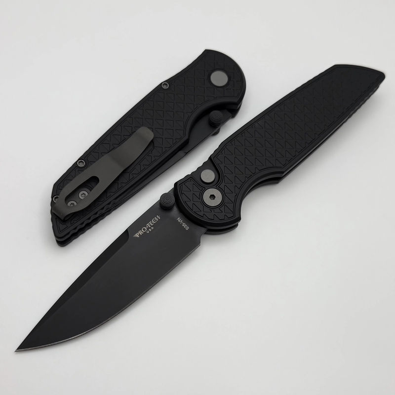 Pro-Tech TR-3 Integrity Manual Black Relic Aluminum Handles w/ DLC S35 INT106