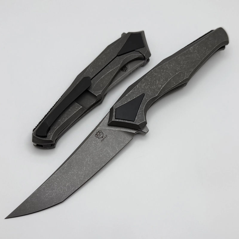 Poikilo Blade Rhino Standard 1 Dark Stonewash w/ Titanium Handles & M398