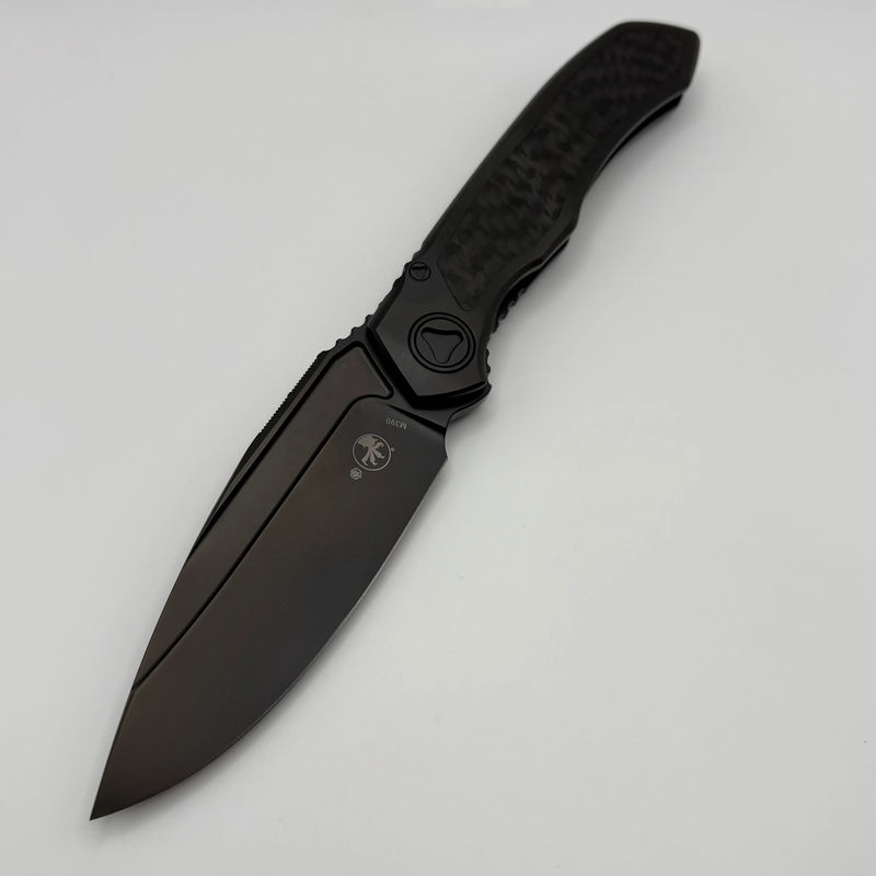 Pre-Owned Microtech ANAX Titanium DLC & Carbon Fiber Inlay 190C-1DLCTCFITI