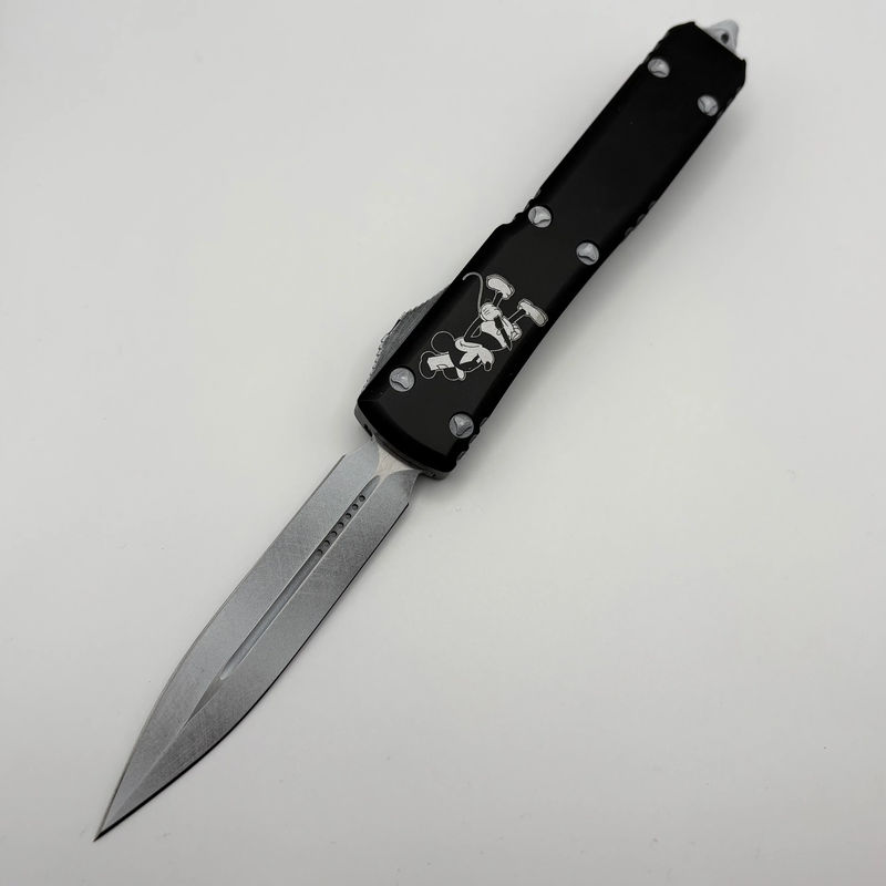Pre-Owned Microtech Ultratech Steamboat Willie Dirty White Double Edge 122-1SB