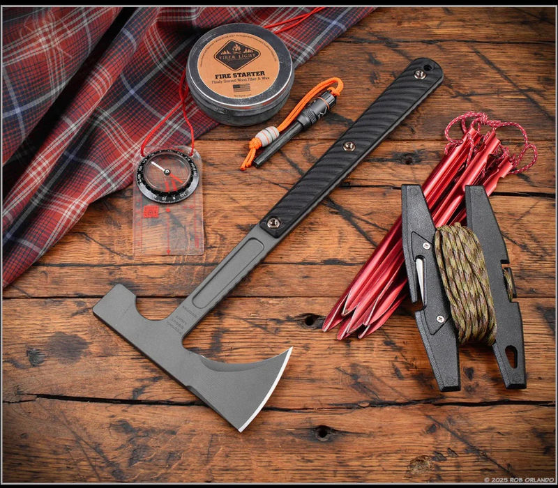 RMJ Kestrel Scout Light 13" 80CRV2 Tomahawk w/ Black G-10