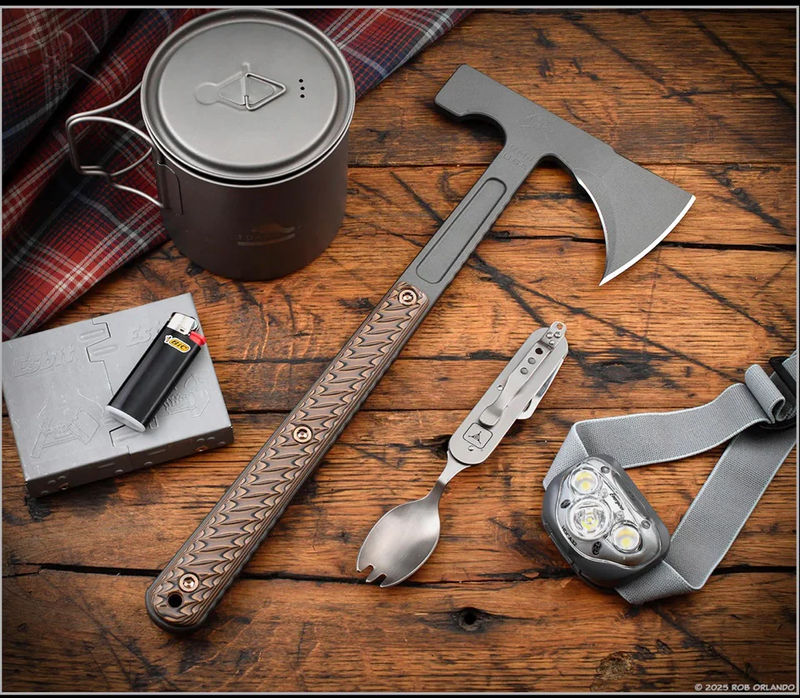 RMJ Kestrel Scout Light 13" 80CRV2 Tomahawk w/ Hyena Brown G-10