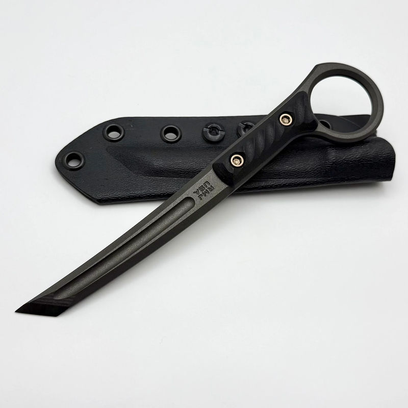 RMJ Tactical Stabby Guy Tungsten CPM-3V & Black G-10 w/ Bronze Hardware