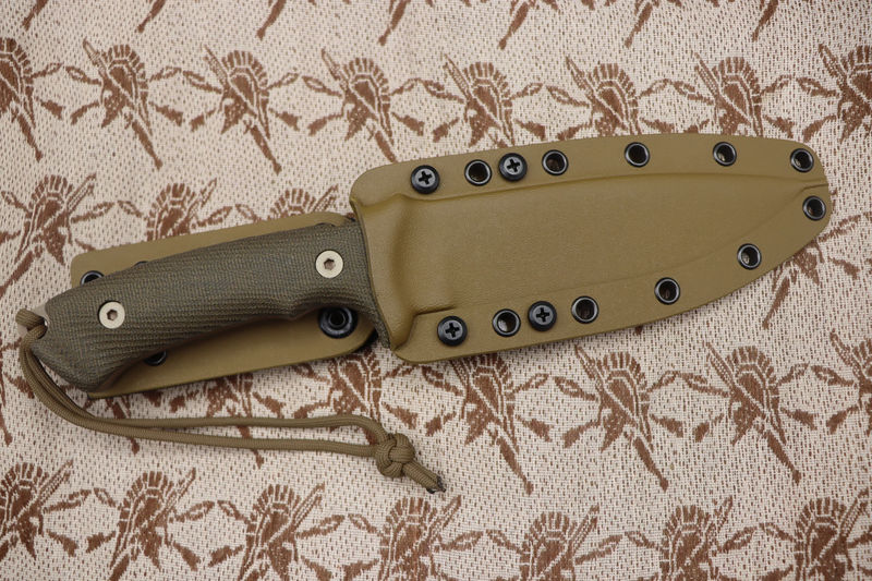 Spartan Blades Harsey Difensa FDE & Green Micarta - Sheath Type/Color:Tan Kydex