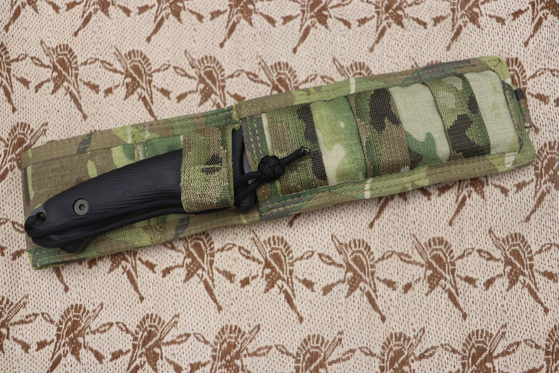 Spartan Blades Harsey Difensa Black & Black Micarta - Sheath Type/Color:Multicam Molle