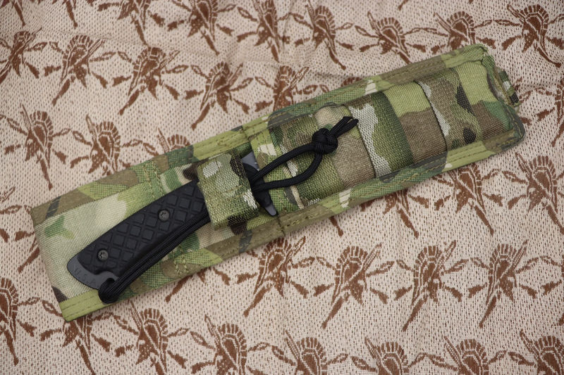 Spartan Blades Horkos Black w/ Black Micarta Handles - Sheath Color:Multicam Molle