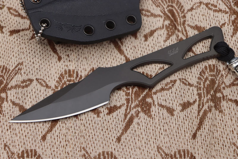 Spartan Blades Black Enyo Waist Band/Neck Knife w/ Black Kydex SB2BK