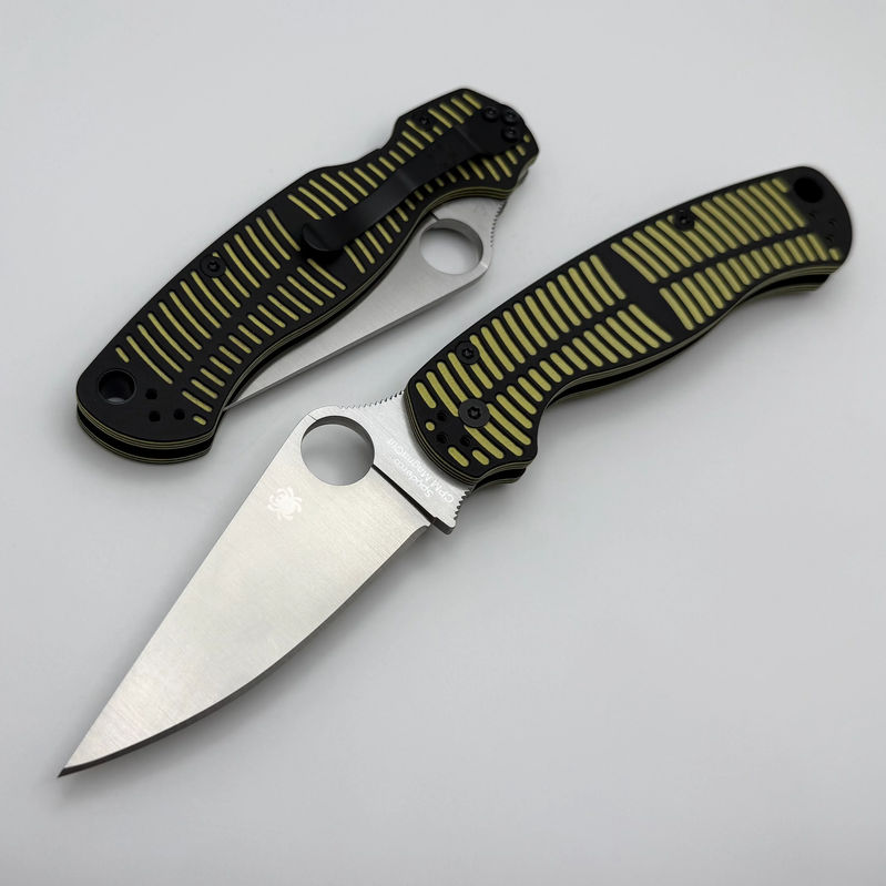 Spyderco Knives Paramilitary 2 PM2 Black/Yellow G10 & MagnaCut C81GPBKYLMCP2
