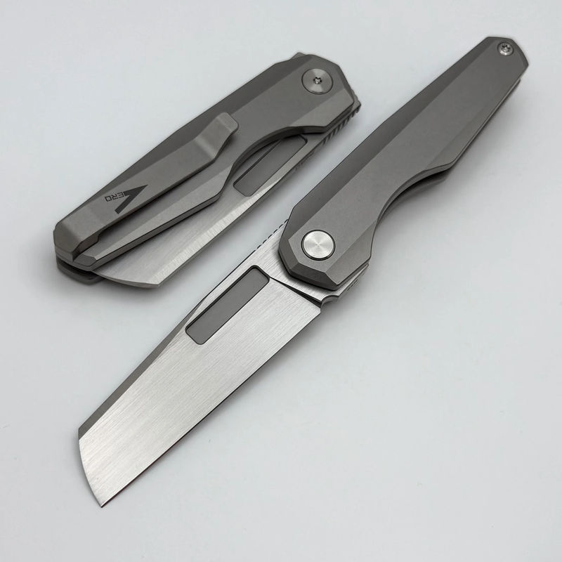 Vero Engineering Neuron Double Detent Titanium Folder w/ Hand Satin M390 (Non-Locking)