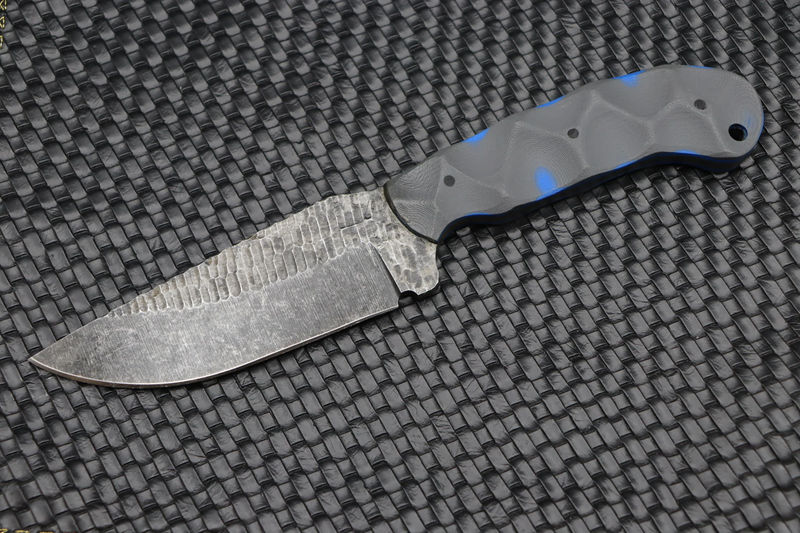 Stroup GP1- Grey Handle with Blue Liner GP1-G.BLLN-G10-P